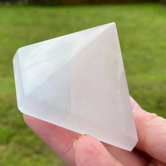 White Selenite Pyramid-ToShay.org