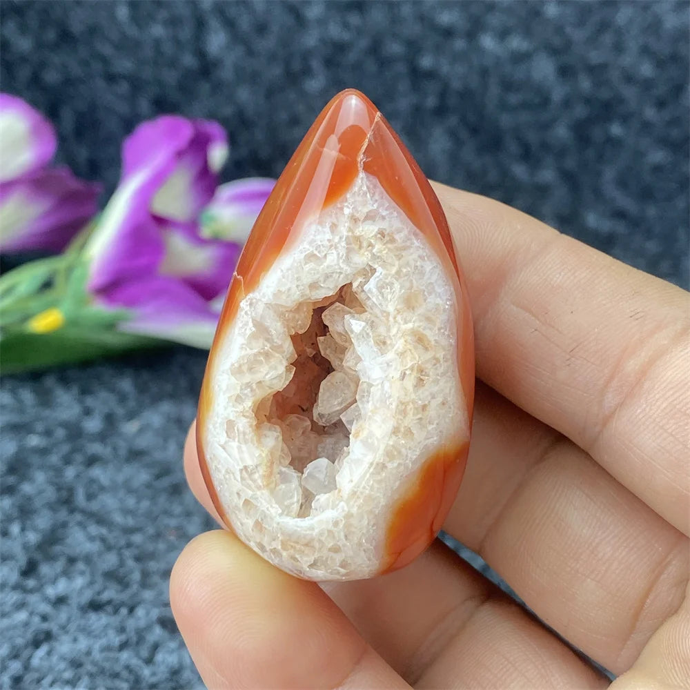 Red Agate Geode Crystal Egg-ToShay.org