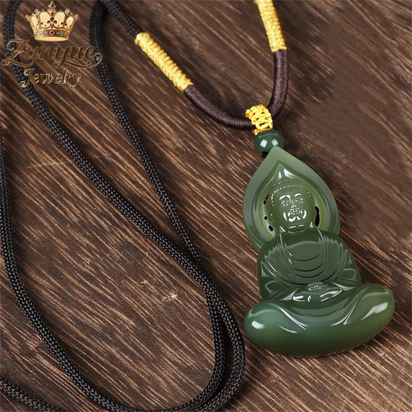 Green Jade Buddha Pendant-ToShay.org