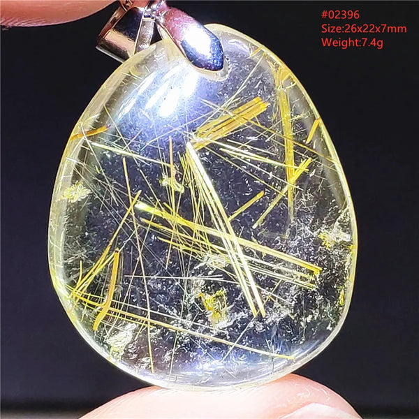 Gold Rutilated Quartz Pendant-ToShay.org