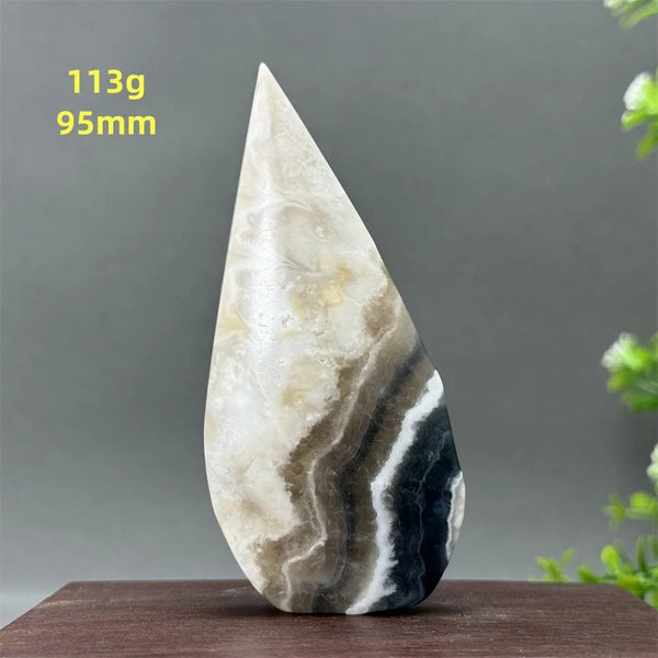White Fluorite Agate Flame-ToShay.org