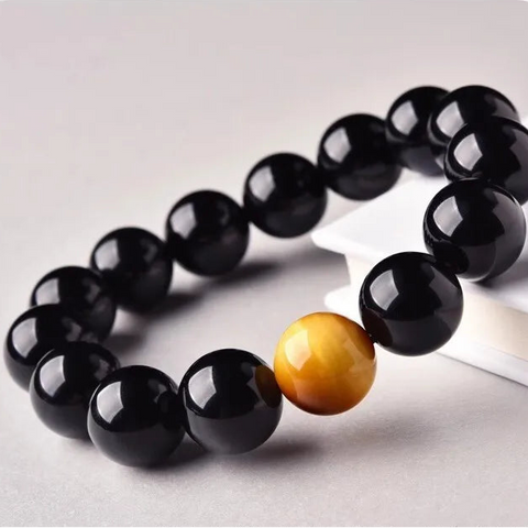 Black Gold Obsidian Bracelet-ToShay.org