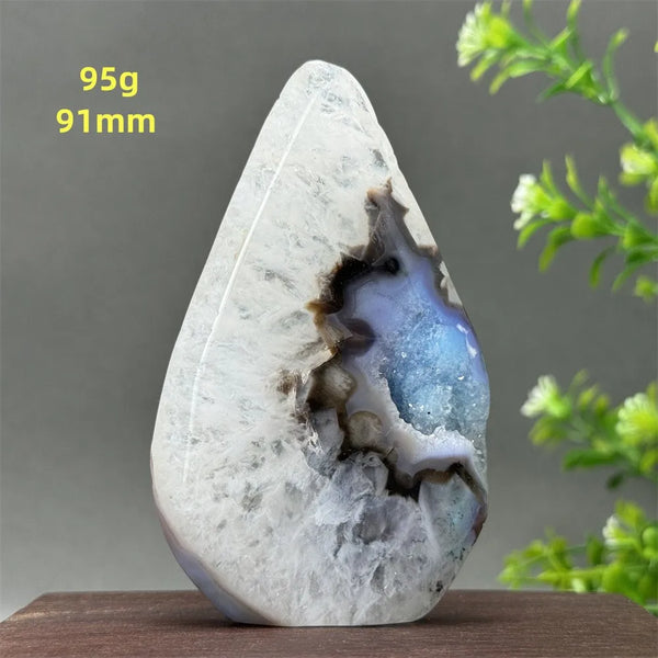 Blue Agate Geode Torch-ToShay.org
