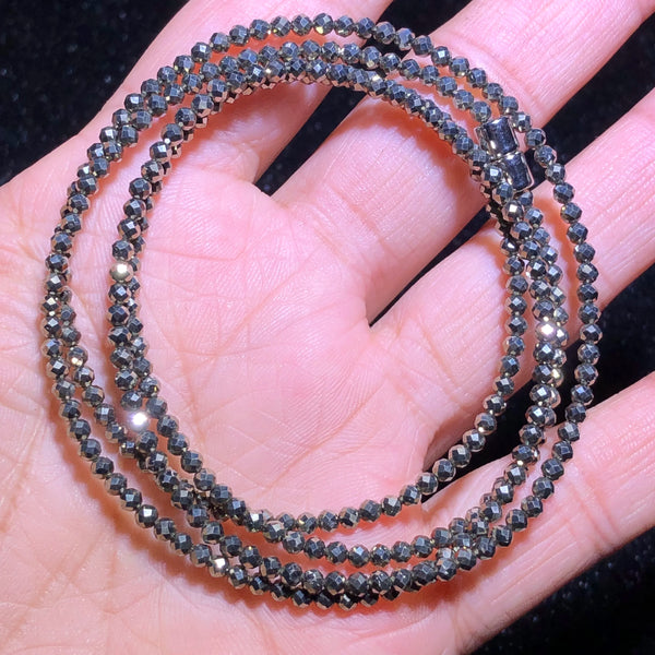 Gold Pyrite Bead Bracelet-ToShay.org