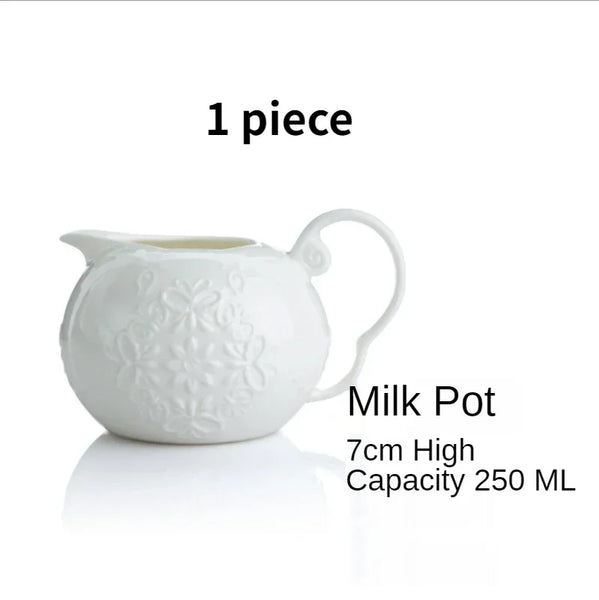 White Ceramic Tea Set-ToShay.org