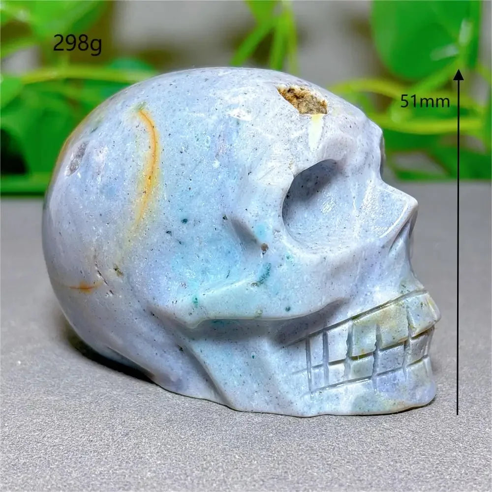 Blue Ocean Jasper Skull-ToShay.org