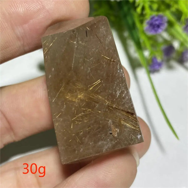 Gold Rutilated Hair Crystal-ToShay.org