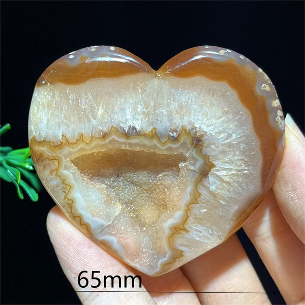 Orange Carnelian Druzy Agate Heart-ToShay.org