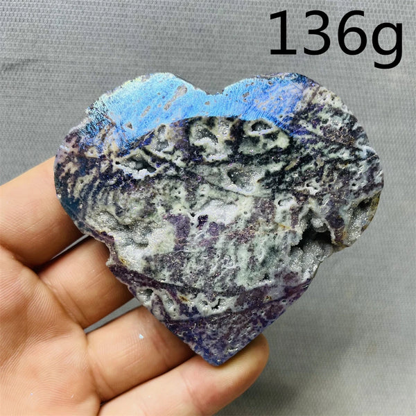 Purple Sphalerite Geode Heart-ToShay.org