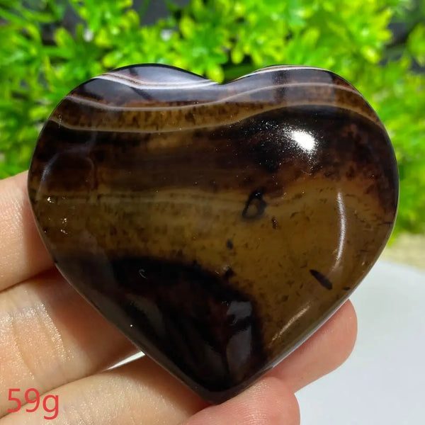 Black Agate Geode Heart-ToShay.org