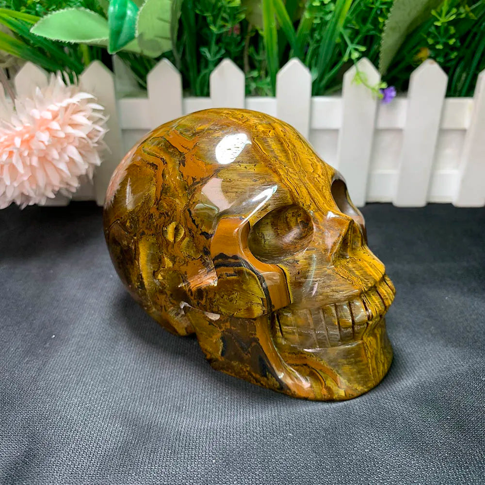 Yellow Tiger Eye Skull-ToShay.org