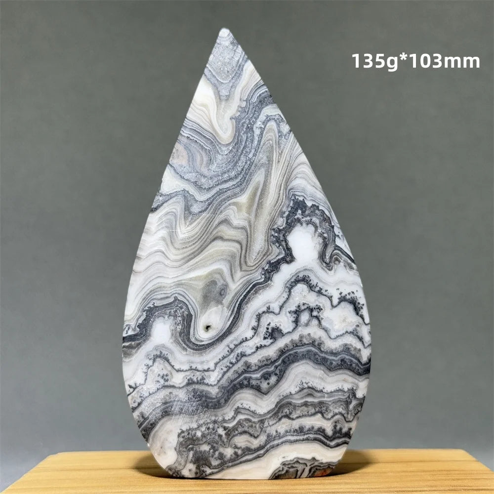 Grey Striped Agate Torch-ToShay.org
