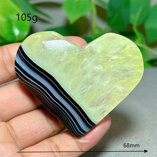 Black Silk Agate Heart-ToShay.org