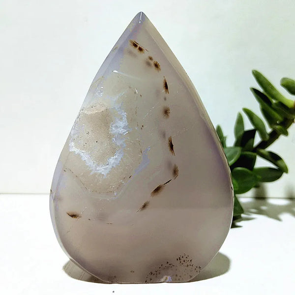 Blue Agate Geode Point-ToShay.org