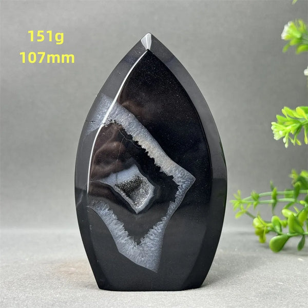 Black Onyx Geode Torch-ToShay.org