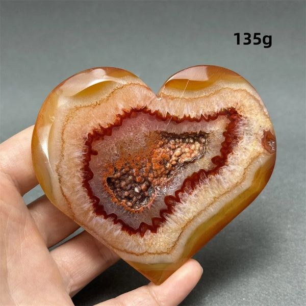 Red Agate Geode Heart-ToShay.org