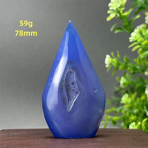 Blue Agate Geode Torch-ToShay.org