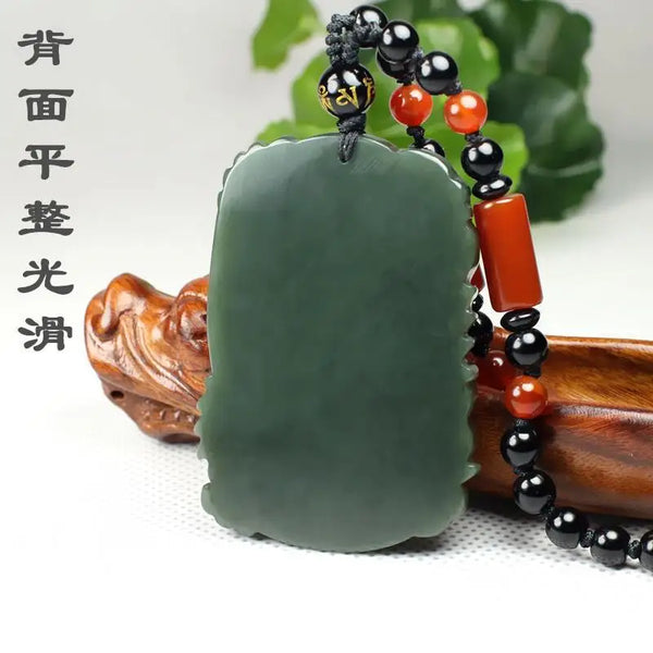 Green Jade Dragon Pendant-ToShay.org