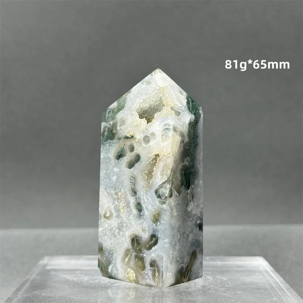 Green Aquatic Agate Tower-ToShay.org