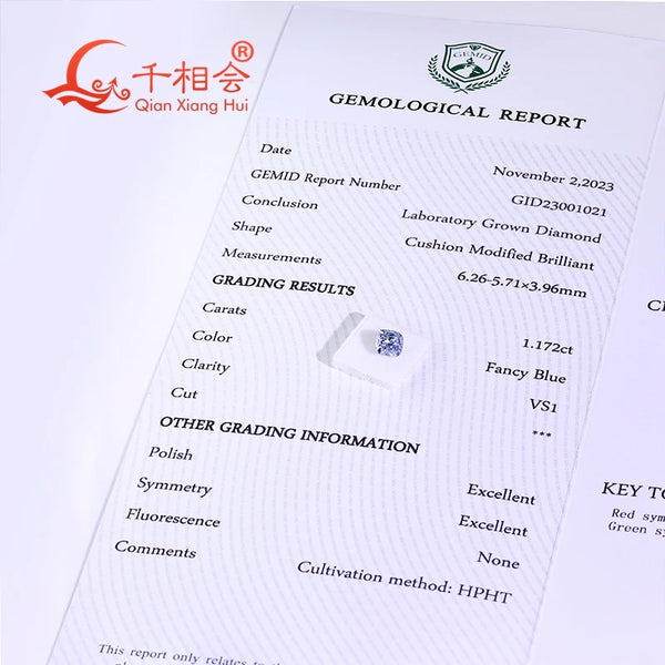 Blue Faceted Diamond-ToShay.org