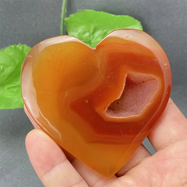 Red Agate Geode Heart-ToShay.org