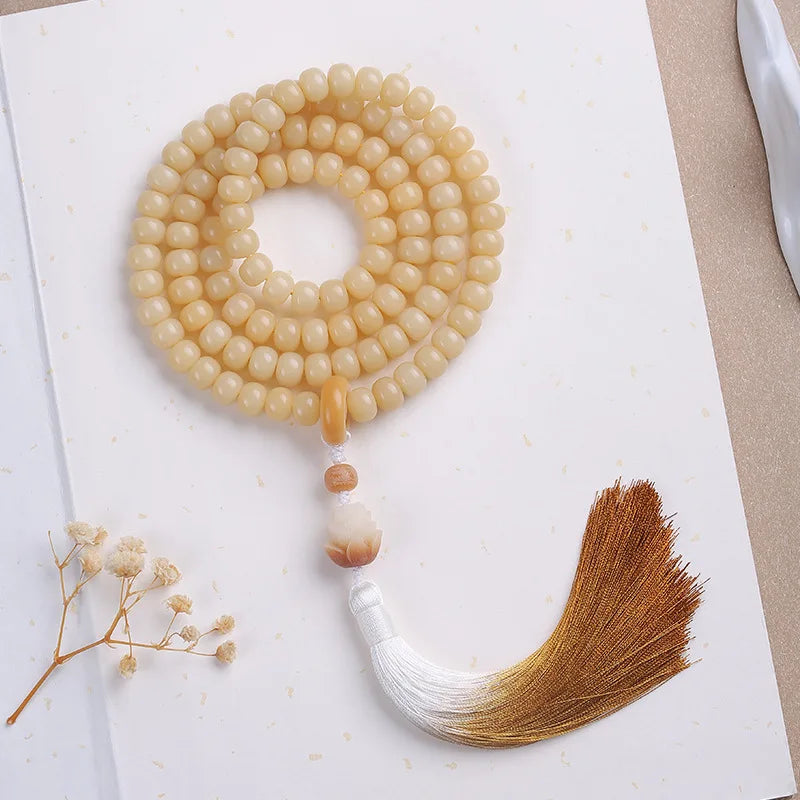 Yellow Bodhi Root Beads-ToShay.org