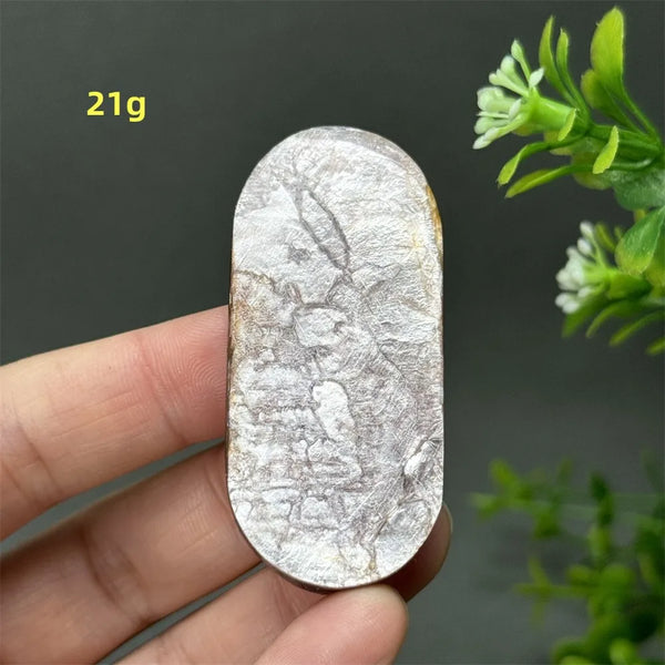 Purple Lepidolite Palm Stone-ToShay.org