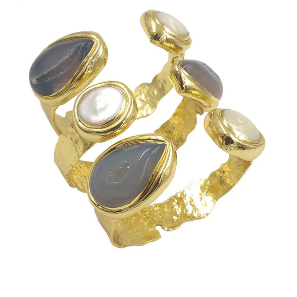 Gold Cuff Bangle-ToShay.org