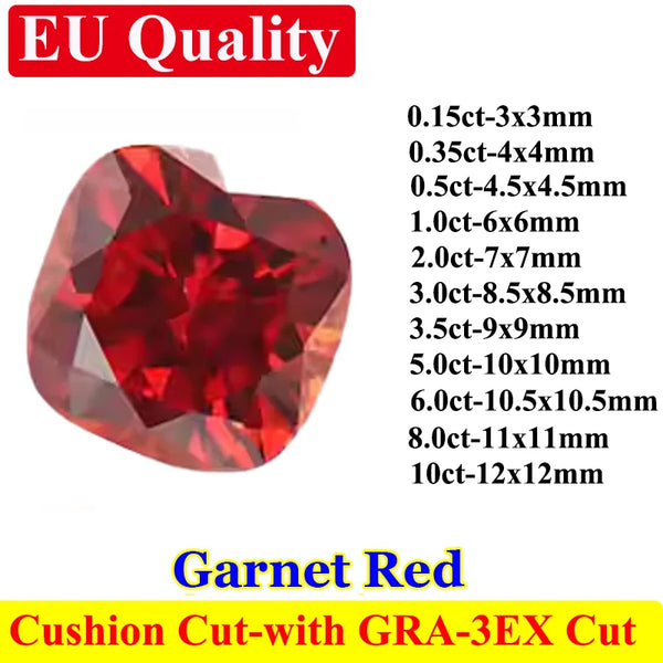 Red Garnet Faceted Diamonds-ToShay.org