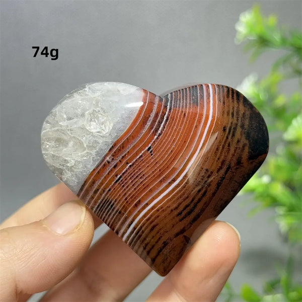 Red Striped Agate Heart-ToShay.org