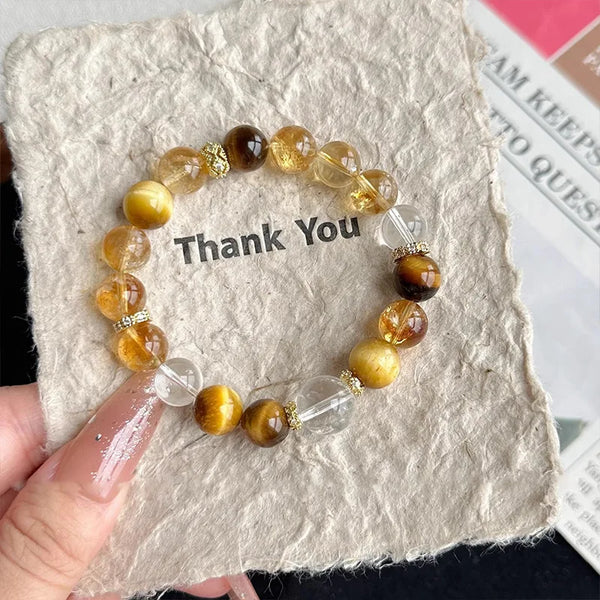 Yellow Hair Citrine Bracelet-ToShay.org