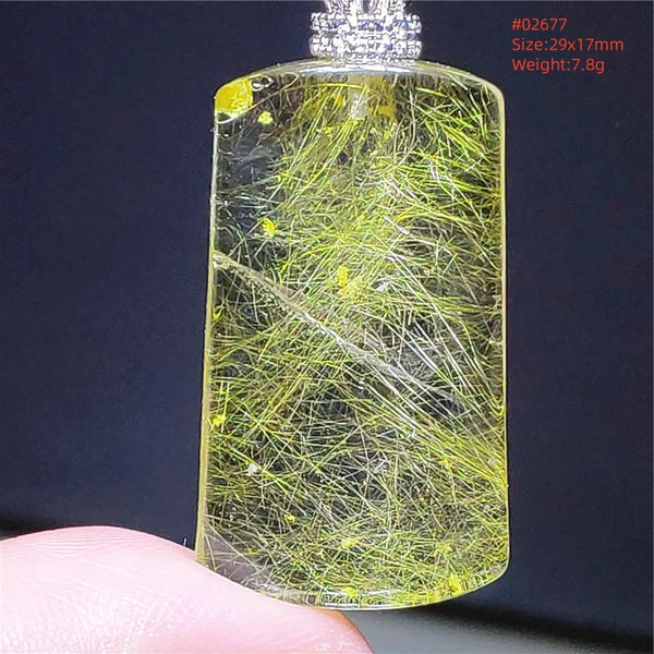 Gold Rutilated Quartz Pendant-ToShay.org