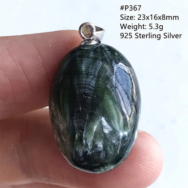 Green Seraphinite Pendant-ToShay.org