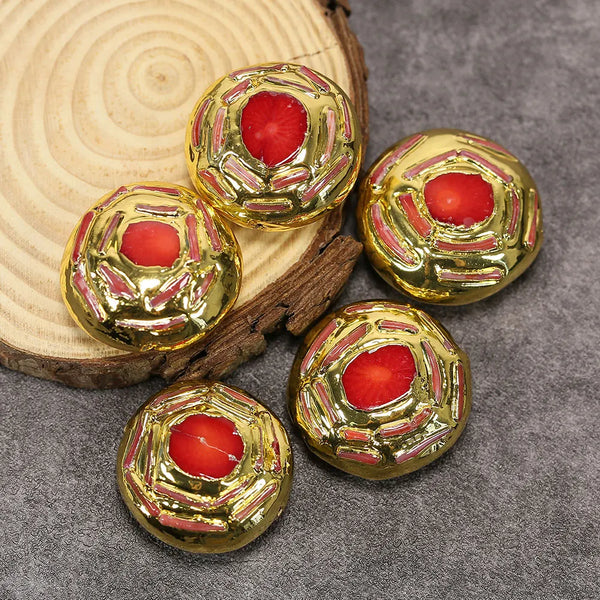 Red Coral Paved Beads-ToShay.org