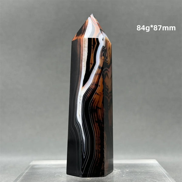 Black Red Striped Agate Wand-ToShay.org
