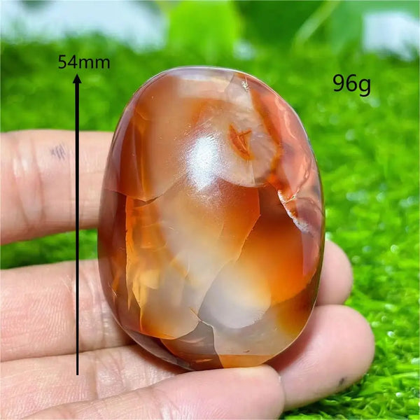 Orange Carnelian Palm Stone-ToShay.org