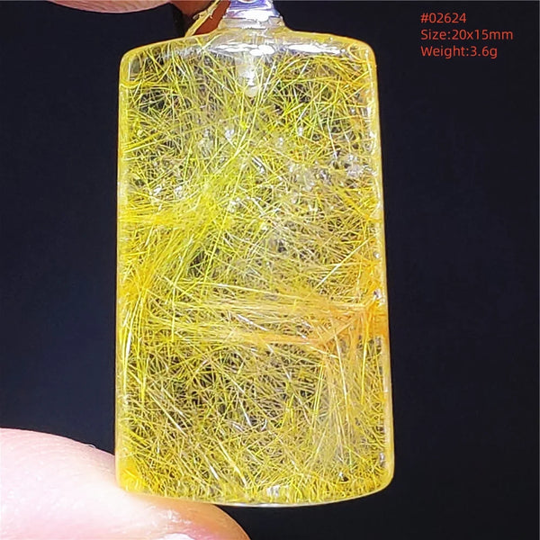 Yellow Rutilated Quartz Pendant-ToShay.org