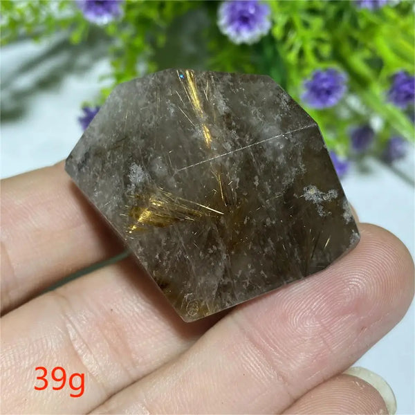 Gold Rutilated Hair Crystal-ToShay.org