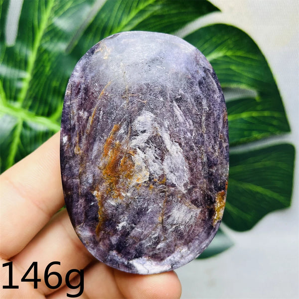 Purple Mica Crystal Palm Stone-ToShay.org