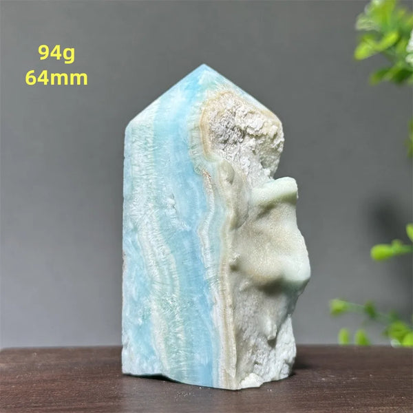 Blue Heteropolar Quartz Tower-ToShay.org