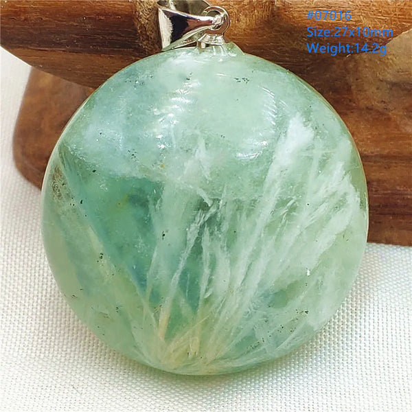Green Feather Fluorite Pendant-ToShay.org