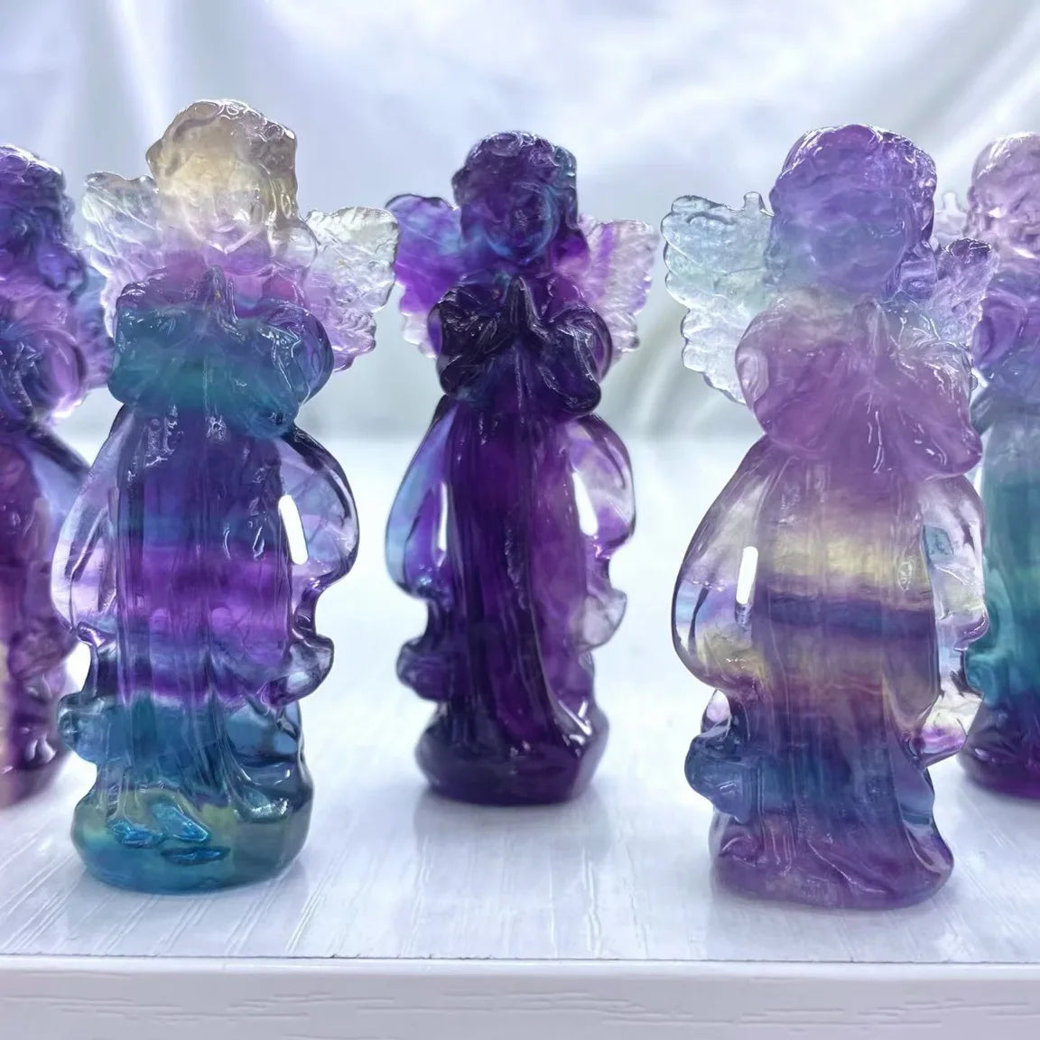 Rainbow Fluorite Figurines-ToShay.org