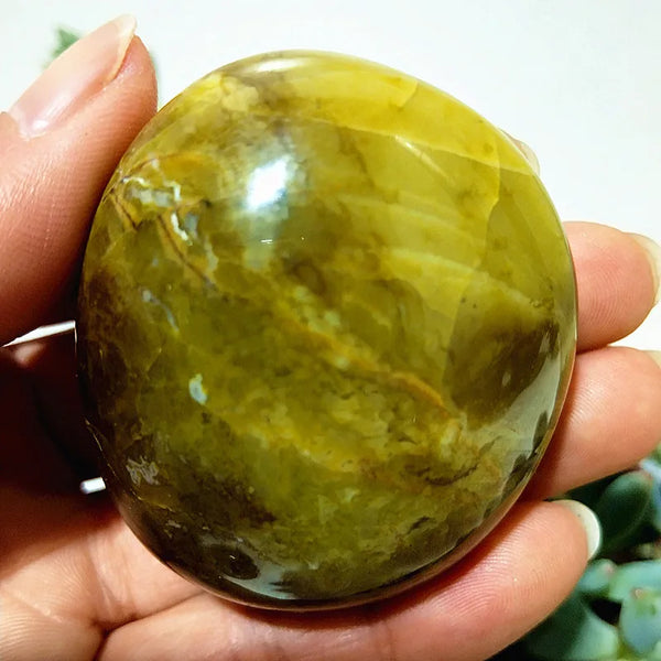 Natural Green Opal Crystal Palm Stone Yoga Exercise Spiritual Meditation Healing Crystals Room Decor Feng Shui Home Decortions-ToShay.org