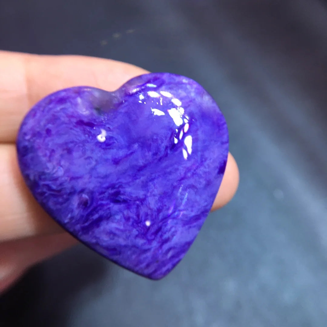 Purple Charoite Heart-ToShay.org