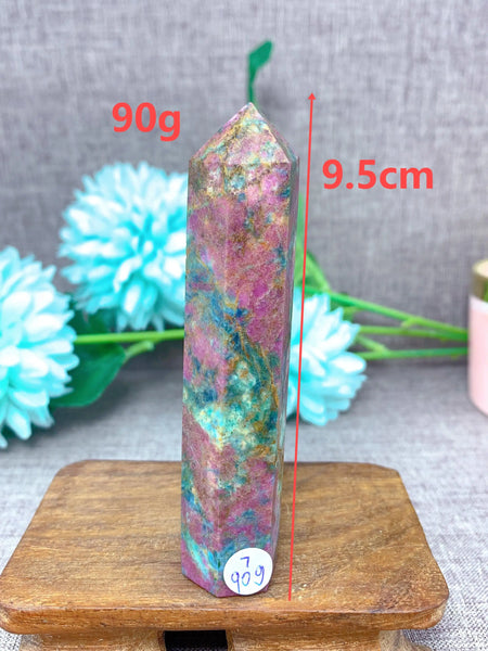 Pink Ruby Fuchsite Crystal Point-ToShay.org