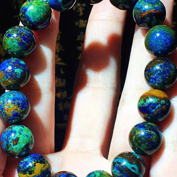 Blue Green Azurite Bracele-ToShay.org