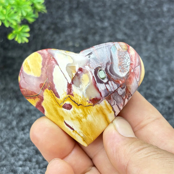 Yellow Moritzite Stone Heart-ToShay.org