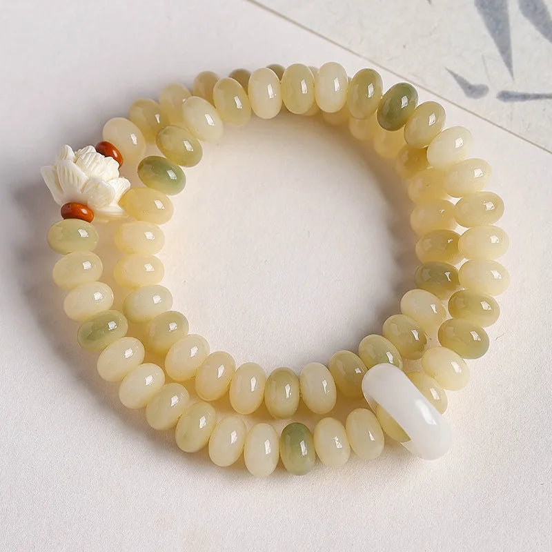 White Bodhi Abacus Beads-ToShay.org