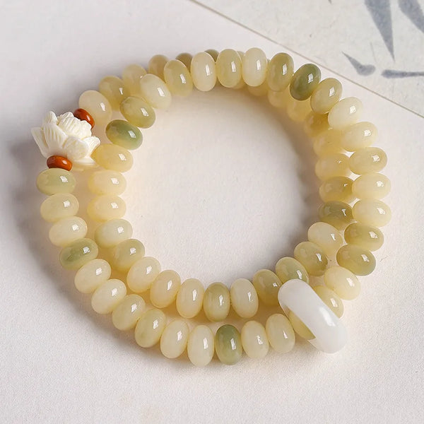 White Bodhi Abacus Beads-ToShay.org