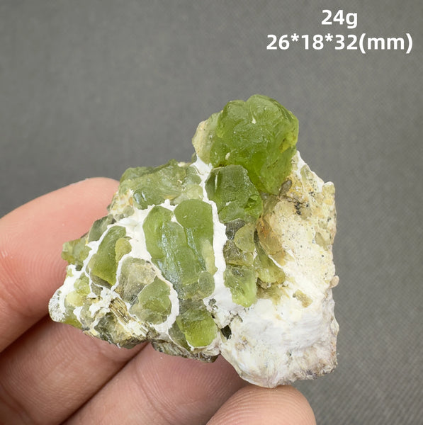 Green Peridot Olivine Crystal-ToShay.org